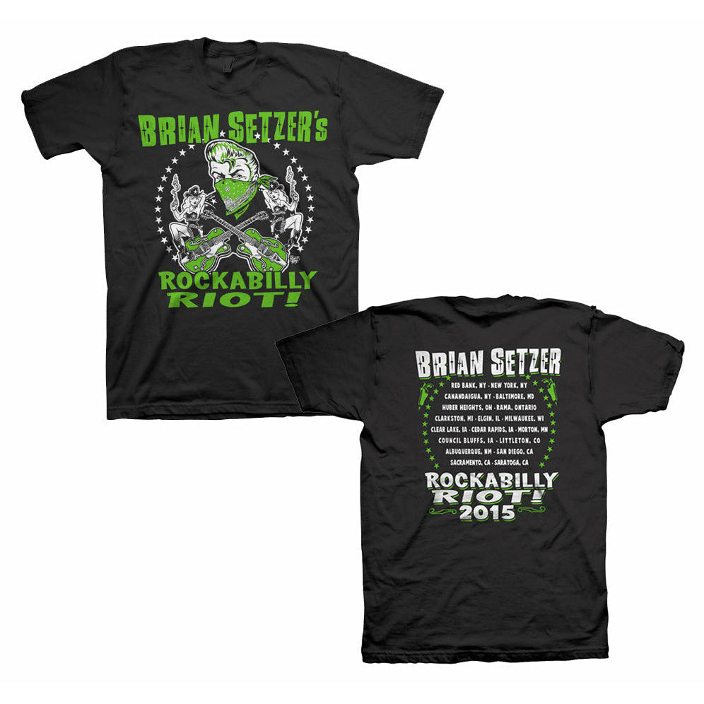 Brian Setzer - Rockabilly Riot 2015 Tour T-Shirt