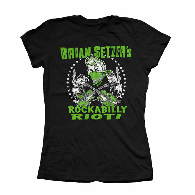 Brian Setzer - Rockabilly Riot 2015 Tour Juniors T-Shirt
