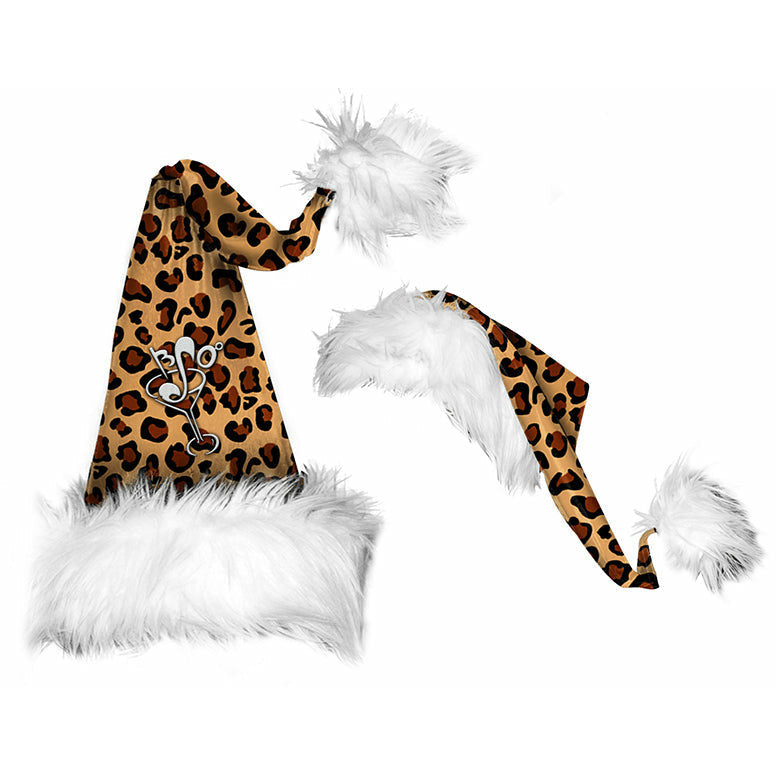 Brian Setzer - Leopard Print Santa Cap