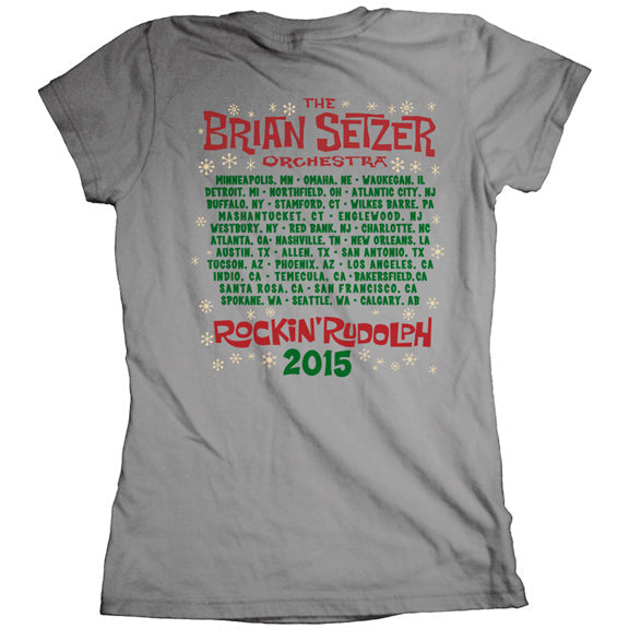 Brian Setzer - Rockin Rudolph 2015 Tour Juniors T-Shirt