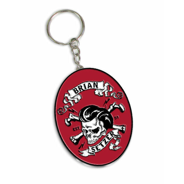 Brian Setzer Orchestra - Skull Enamel Keychain
