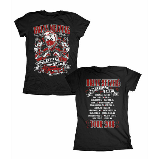 Brian Setzer - Ladies 2018 Rockabilly Riot Tour T-Shirt