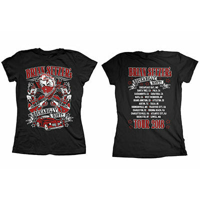 Brian Setzer - Ladies 2018 Rockabilly Riot Tour T-Shirt