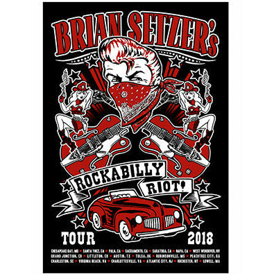 Brian Setzer - Rockabilly Riot! 2018 Tour Poster